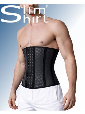 Geperforeerde corrigerende buikband voor mannen: flexibel, latex, ondersteuning voor taille en buik.