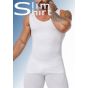 Mannen shapewear tanktop hemd voor gestroomlijnde look door naadloos ontwerp.