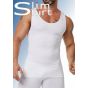 Comfortabele naadloze corrigerende tanktop shirt voor heren met onzichtbare pasvorm.