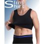 Slim Fit Binder borstcompressie top mannen zwart vooraanzicht dun en discreet