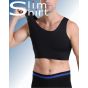 Slim Fit Binder compressie shirt mannen zwart zijaanzicht strakke pasvorm
