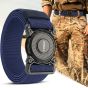 Militaire werkriem blauw metalen gesp